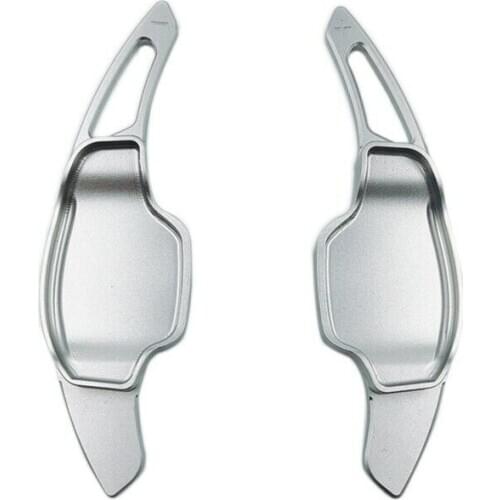 2Pcs GSD Aluminum alloy Car Steering Wheel Shift Paddle Shifter Extension for Cadillac xT5 CT6 A5B4 Silver