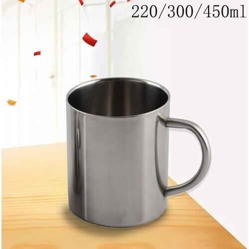 304 Stainless Steel Coffee Mug Household Double Water Cup Coffee Cup Coffeeware Drinkware Kitchen Cocina Accessories