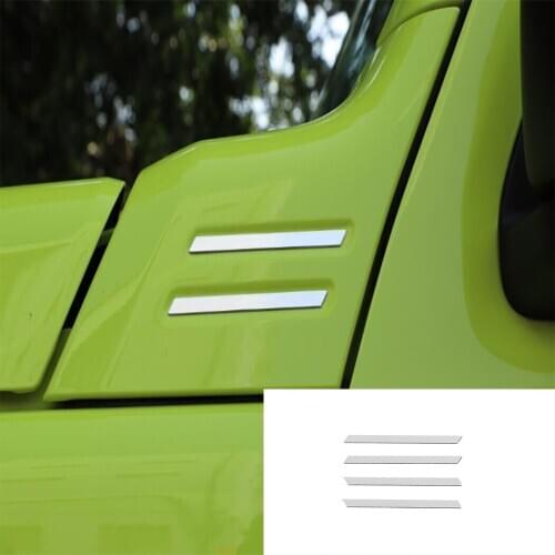 4* aluminum alloy A-pillar Corner Decorative Sticker Cover For Suzuki Jimny 2019