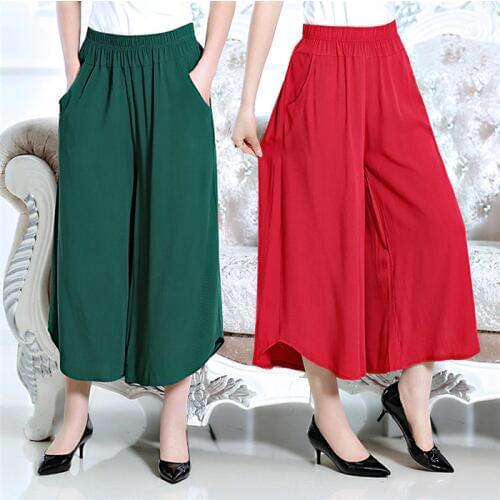 Casual Cotton Linen women wide leg pants summer New office brand trousers women thin skirts pants plus size 5xl 6xl 7xl