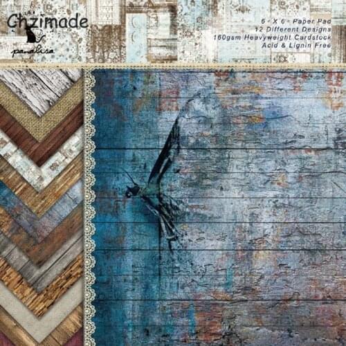 Chzimade 12Pcs Flower Printed Scrapbooking Paper Pad Origami Art Background Paper 15.2x15.2cm For Diy Card Making Paper Crafts