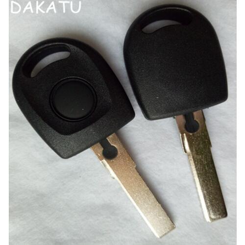 DAKATU Car Remote Key Blank Shell For VW Volkswagen B5 Passat Transponder Key Uncut HU66 Blade with Light & Battery