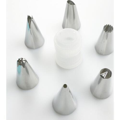 DIY Icing Piping Cream Pastry Bags + 6 Nozzle Set Cake Decorating Baking Tool MS