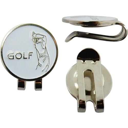 Classic Golfer Pattern Magnetic Hat Clip Golf Ball Marks Clip On Golf Cap Visors