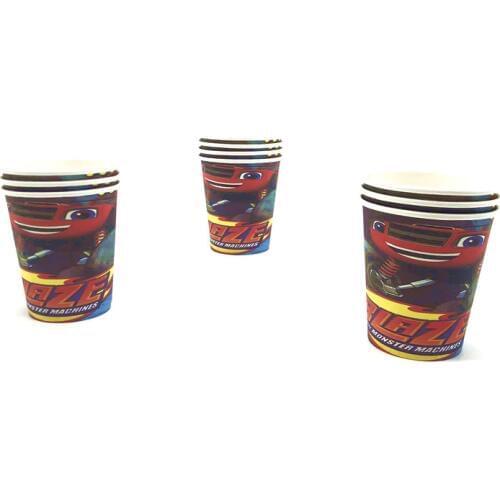 Blaze And The Monster Machines Paper Cup Birthday Party Decoration Supplies Kids Favor Paper Cartoon Cups Baby Shower Tableware