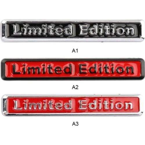 1PC Metal 3D Limited Edition Sticker Universal Car Auto Body Emblem Badge Sticker Decal Chrome Emblem Car Styling 3 Color