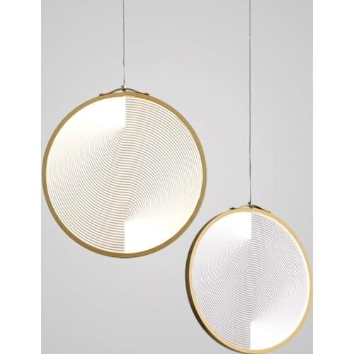 Nordic Metal Acrylic Pendant Light Bar Villa Hotel Home Living Room Bedroom Art Chandelier Lighting Fixture PA0767