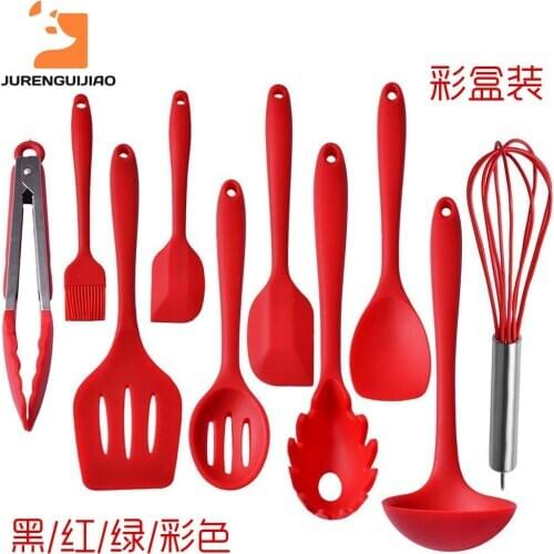 Non-stick Cookware Set 10 Pieces Silicone Kitchenware Set