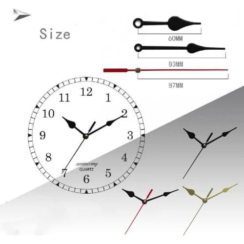 Set DIY Wall Clock Needles Pointers Battery Operated Quartz Clock Hands Replacement Parts