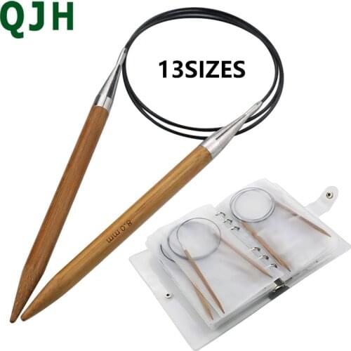 13 Size Tube Circular Crochet Knitting Needles Set DIY Sewing Crochet Hooks Set Bamboo Needlework Craft Knitting Tools Stitch