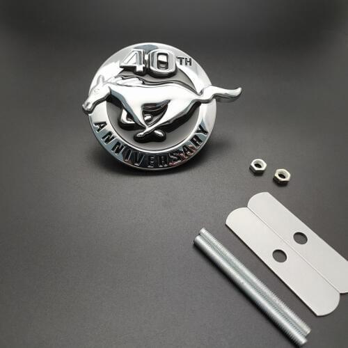 New 3D Metal Chrome Car Styling Running Horse Emblem Badge For Ford Mustang Shelby GT Rear Trunk Decor Sticker Car Accessories