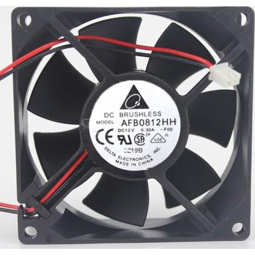 Original AFB0812HH 8025 12V 0.3A ultra-quiet fan power cooling fan