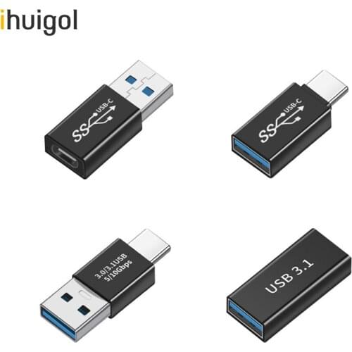 Ihuigol OTG Adapter Type C Female to USB 3.0 Male USB-C Male to Female Connector For Samsung S10 S9 Xiaomi Huawei Data Converter