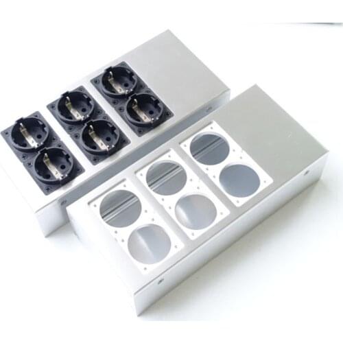 Full aluminum HIFI EU power case European standard power socket chassis HiFi DIY box