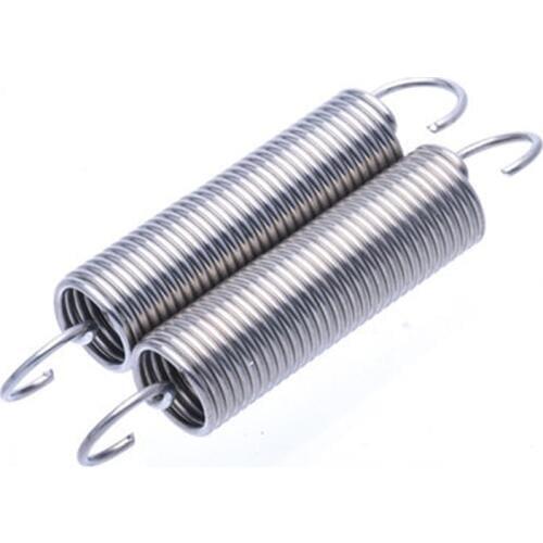 1pcs 1.5mm Wire diameter Stainless steel Open hooks Tension spring hook springs Outer diameter 12mm 110mm-200mm Length