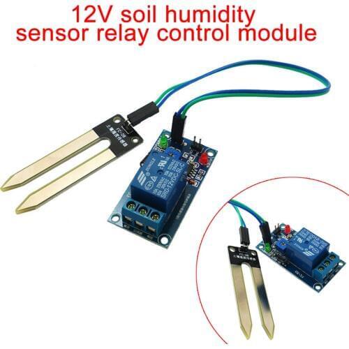 Mayitr DC 12V Soil Hygrometer Humidity Detection Relay Sensor Module Moisture Water Sensor Soil Moisture for arduino
