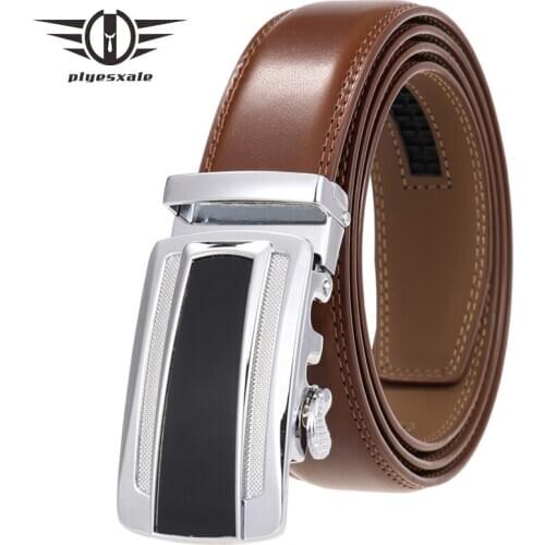 Mens Fashion Classic Cow Genuine Leather Belts For Men Luxury Designer Alloy Automatic Buckle Strap Male High Quality B449