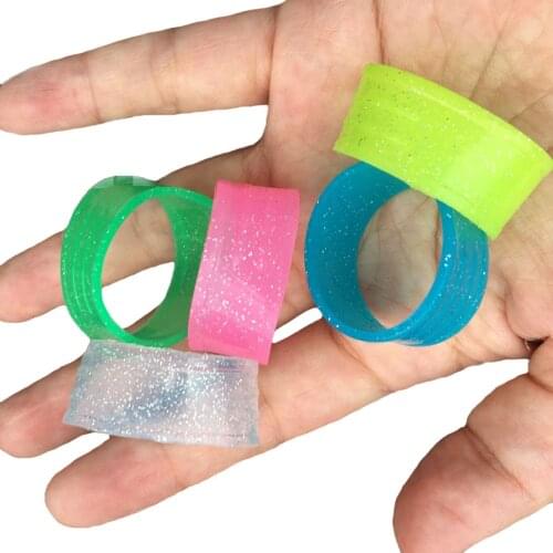5 pcs tennis racket handless silicone ring fluorescence color Fixed tennis overgrips random colors