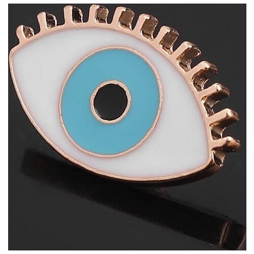 Blue Enamel Evil Eye Brooch Denim Enamel Pin Lapel Pin Buckle Shirt Badge Gift lapel pin Accessories