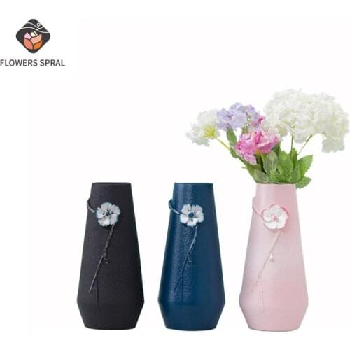 Modern Home Decoration Vase Creative Crafts Hand-Painted Vase Living Room Office Room Decoration Hydroponic Dried Flower Vase