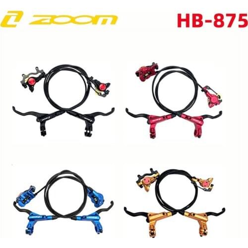 ZOOM HB-875 Mountain Bike Hydraulic Disc Brake 140mm Calipers Adapter HS1 Rotors Oil Pressure MTB oil disc brake bicycle Parts