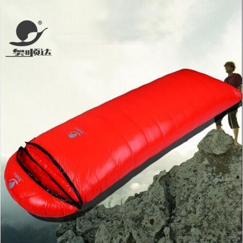 Aoshunda 2000G/2200G White Goose Down Filling Winter Thickened Envelope Sleeping Bag Sacos De Dormir With Compression Bag