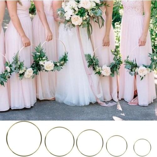15-40cm Gold Metal Ring Hoop Wreath Garland Metal Hoop Birthday Wedding Bridal Party Decoration Catcher Hoop Decor Garland Hoop