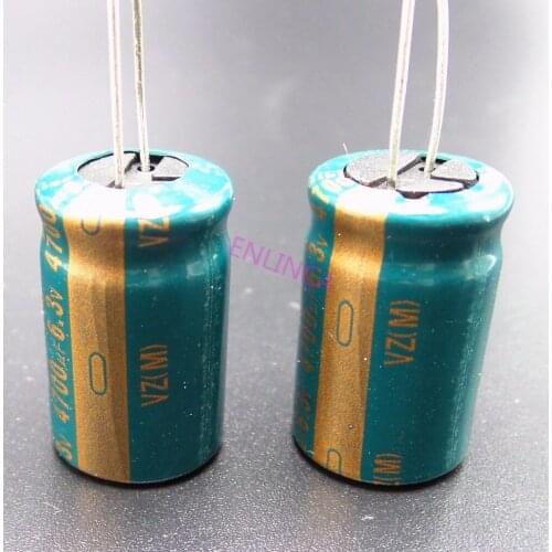 100pcs/lot 6.3V 4700UF 12.5*20MM Low ESR / Impedance high frequency aluminum electrolytic capacitor 4700UF 6.3V4700uf 20
