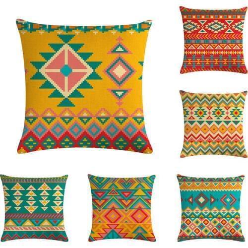 2018mGeometry Stripe Cushion Cover Round Pillow Covers Shabby Chic Farmhouse Decorator Green Throw Pillow Flowers Linen ZY413