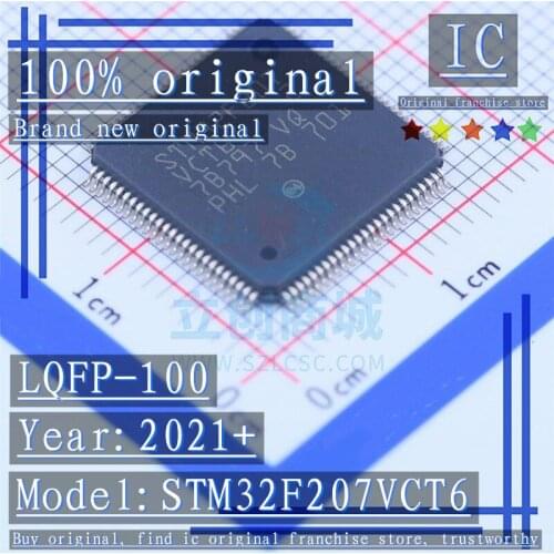 2021+ 100% Brand new original 1PCS-5PCS STM32F207VCT6 LQFP-100 Microcontroller chip