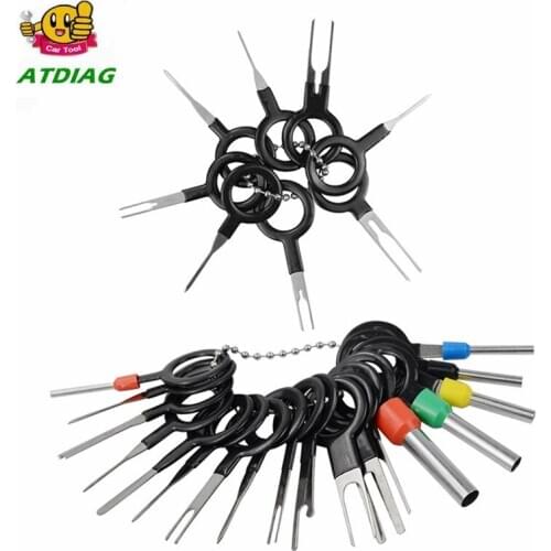 26pcs Car Terminal Removal Kit Wiring Crimp Connector Pin Extractor Puller Terminal Ejector Plug Repair Pin Tool