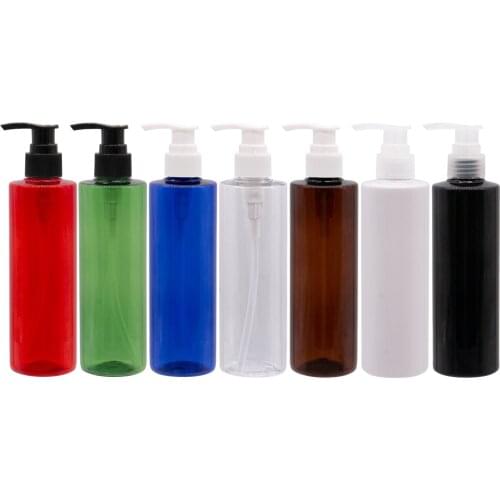30pcs 250ml white Round Screw Pump Shampoo Bottles Containers For Cosmetic Packaging ,Shampoo Bottle With Dispenser