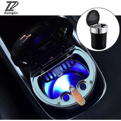 ZD 1X Car LED ashtray Multifunctional with compass For Audi a3 a5 a4 a6 Opel astra insignia vectra Citroen c4 c5 c3 Accessories