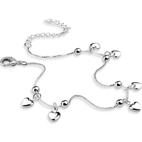925 sterling silver chains for women Lovely simple love pendant silver chains Necessary summer collocation ornaments Gift giving