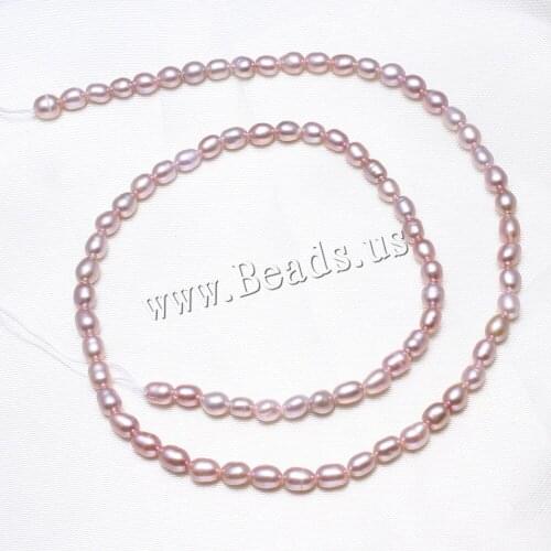 Cultured Rice Freshwater Pearl Beads Natural 3-4mm Approx 0.8mm Sold Per Approx 15.5 Inch Strand