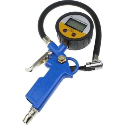 Digital Car Truck Air Tire Pressure Inflator Gauge LCD Display Dial Meter Vehicle Tester Tyre Inflation Gun Monitoring Tool