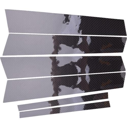 CITALL Carbon Fiber Door Window B Post Cover Trim Stickers Fit For BMW 3 Series E90 E92 2005 2006 2007 2008 2009 2010 2011 2012