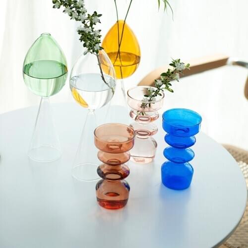 O.RoseLif Plant Table Glass Flower Vase Candlestick holder Indoor Outdoor Centerpiece Home Green Plants Wedding Party Decoration