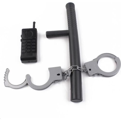 Children Police Officer Costume Accessory Kit Pretend Play Kids Dress Ups Set