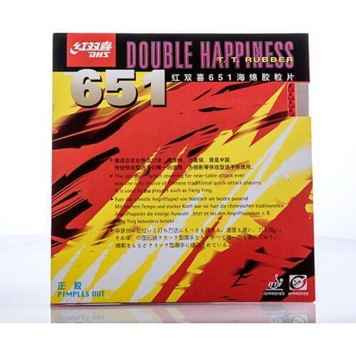 DHS 651 (Quick Attack) Short Pips-out Table Tennis (PingPong) Rubber With Sponge [Playa PingPong]