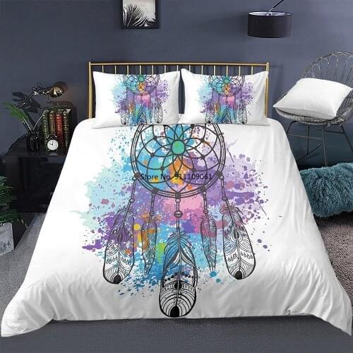 Home Textiles Dreamcatcher Bedding Set Cover Euro Twin/Full/King/Queen Size Polyester Duvet Cover Pillowcase Bohemian Bedclothes
