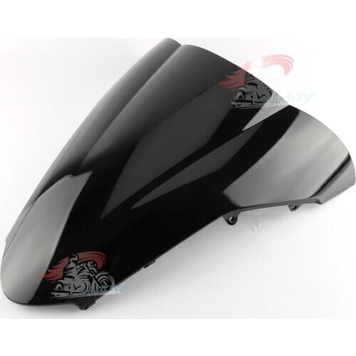 Double Bubble Windscreen Windshield for Honda VFR 800 2002 2003 2004 2005 2006 2007 2008 2009 Black