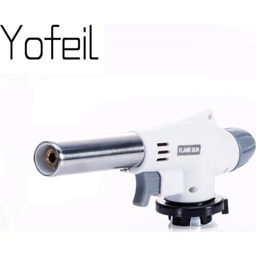 Welding Gas Torch 1PC Gun Gas Butane Blow Gas Torch Burner Flamethrower Butane Burn Auto Ignition Lighter Gun Flame Lighter