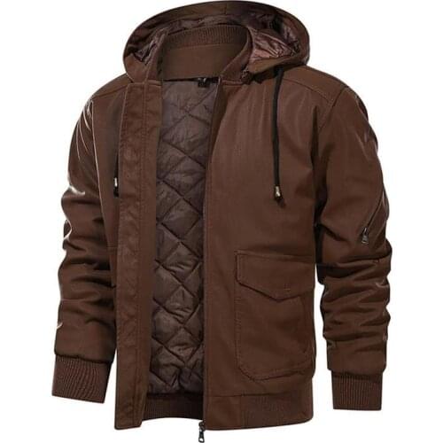 Faux Leather Jacket Men Coats Brand High Quality PU Outerwear Men Business Winter Faux Fur Male Jacket