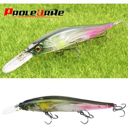 Hot 1Pcs Wobbler Fishing Lure 135mm 15.5g Plastic Minnow Bass Pike Artificial Hard Bait Fishing Tackle Pesca Diving 0.5-1.5M
