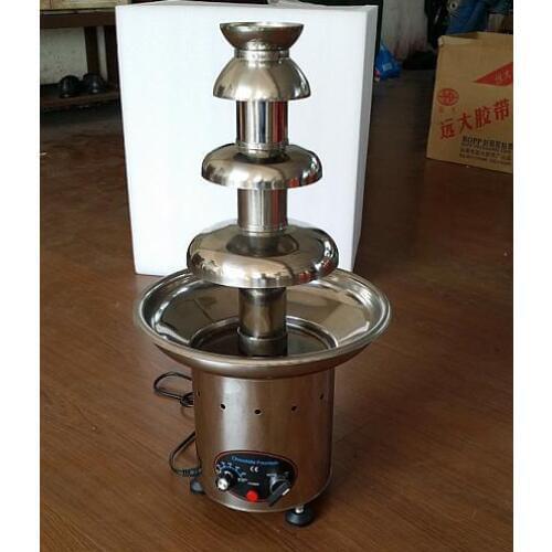 Stainless steel magnetic field impeller thermostat commercial four-layer chocolate fountain waterfall machine