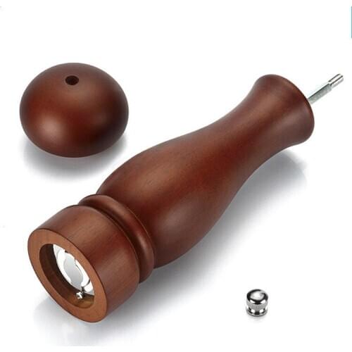 1PC OAK Pepper Mill Salt Pepper Grinder Spice Mills Hand Movement Manual Mill Adjustable Ceramic Core Kitchen Grinder OK 1151