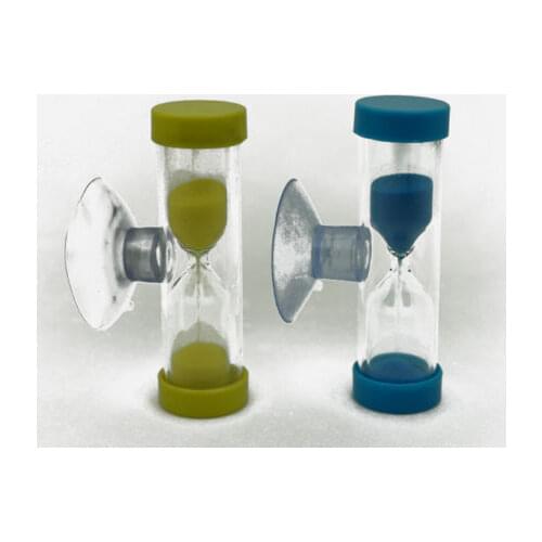 1* Mini Sandglass Hourglass for Tooth Brushing Timer Shower Timer with Suction Cup