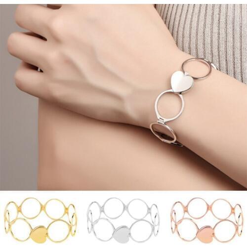Fashion Simple Alloy Retractable Couple Ring Pulseras Mujer Moda Finger Wrist Jewelry Decoration For Women