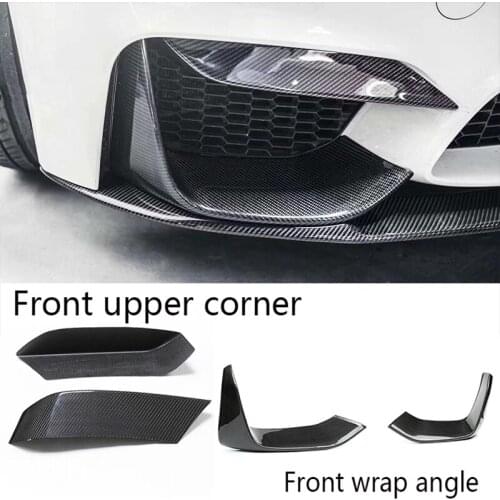 Car Carbon Fiber Modified Front Bumper Fog Lamp Corner Rear Lip Drop Separator for BMW F80 M3 F82 F83 M4 Sports Car Convertible